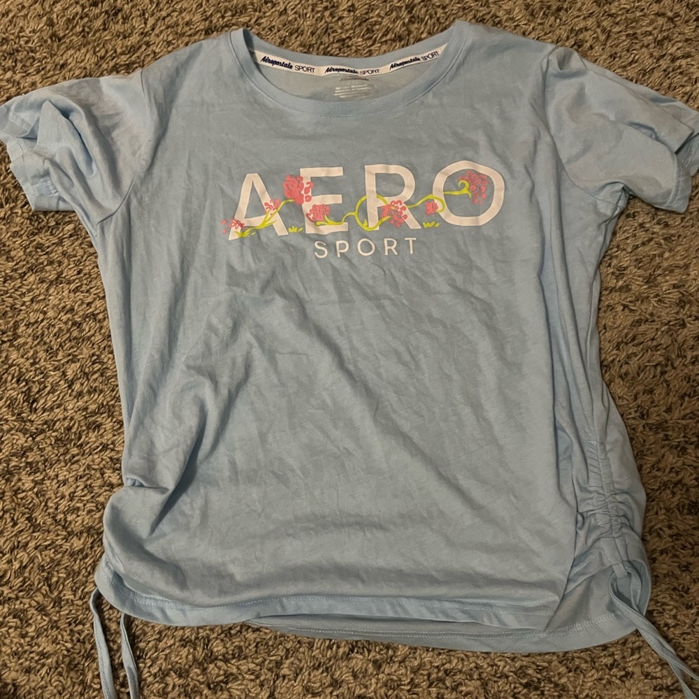Light blue Aeropostale sport shirt size medium. Never worn